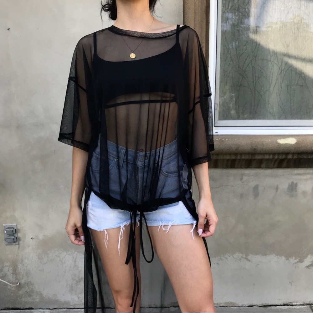 F21 Mesh Cover up/Top